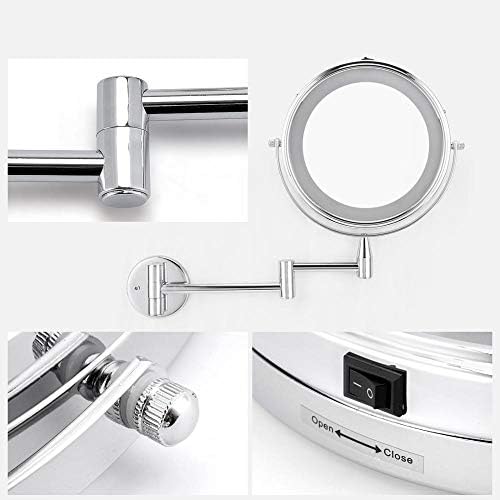 6-inch LED makeup mirror with 360 swivel