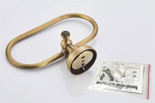 Sturdy Oval Towel Holder Brushed Bronze for Bathroom Kitchen Use