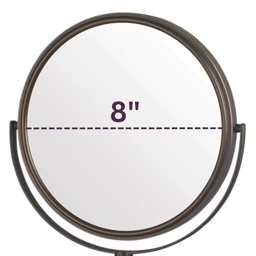 JERDON Two-Sided Wall-Mounted Makeup Mirror