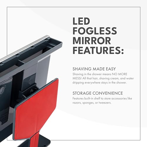 No Fog See-Through Versatile BathRoom Mirror - Perfect for Shaving Cleaning