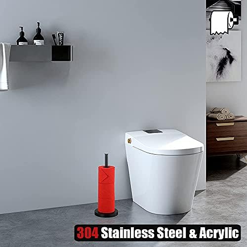Sturdy Mat Black Toilet Paper Holder for 3 Rolls