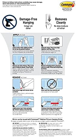 Command Fog Resistant Mirror with 2 Water Resistant Strips