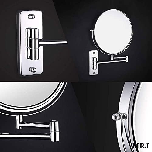 Space-Saving 360 Swivel Mirror with Multiple Magnifications for the Bathroom