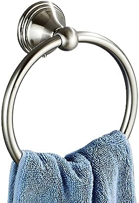 Sturdy Stainless Steel Towel Holder with Brushed Nickel Finish