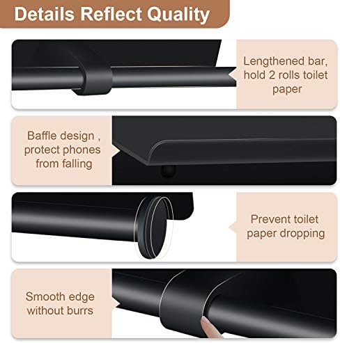 Sturdy Double Roll Toilet Paper Holder for Bathroom More