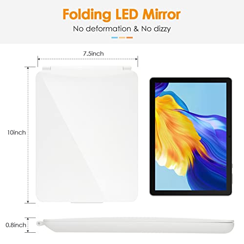 Travel-Friendly and Stylish LED Makeup Mirror
