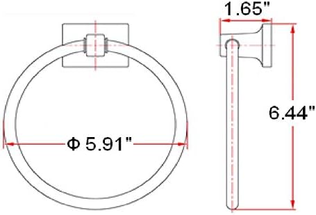 Design House Polished Chrome Towel Ring