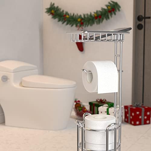 TreeLen Toilet Paper Holder Stand Chrome