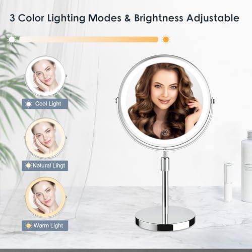 Adjustable Makeup Mirror with Lights
