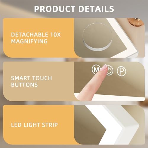 FENCHILIN Smart Vanity Mirror with Light