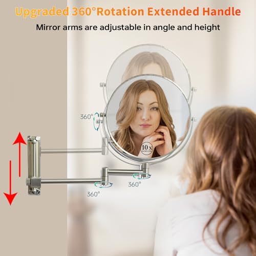 Wall-Mounted Vanity Mirror 8-Inch Dual-Sided Vanity