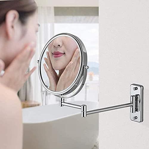 ZADIKO 3X Magnifying Wall Mounted Mirror Two-Sided 360Swivel