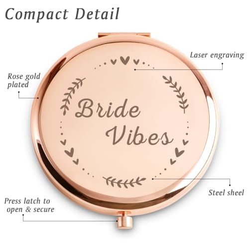 Brides Compact Engraved Mirror