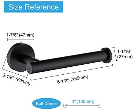 Tastos Matte Black Stainless Steel Toiletpaper Holder