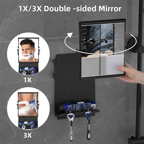 Fogless Dual-Sided Mirror Rust-Proof Shaving Makeup