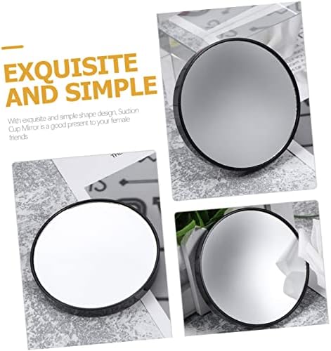 4-Piece suction cup mirror set for bathroom makeup uses