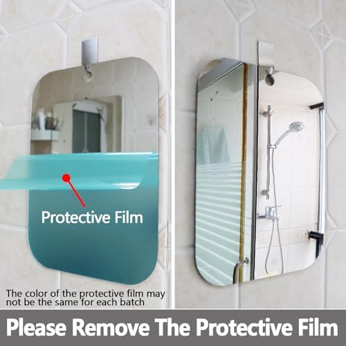 Perfect 2-Piece Unbreakable Shower Mirrors for Shaving Travel