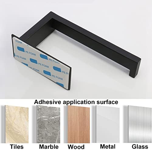 Stainless Steel Toilet Paper Holder Rust-Proof Easy to Install Matte Black