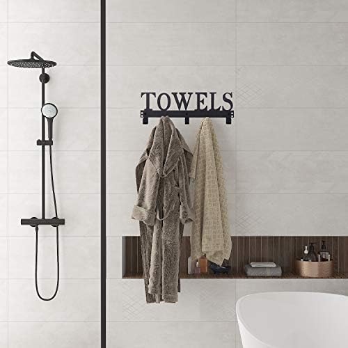 Durable Towel robe Hook for Bathroom Kitchen Black