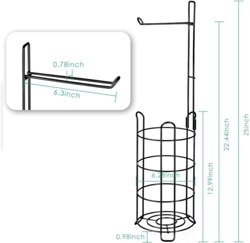 TomCare Toilet Paper Holder Rust-Free Wire Organized Storage