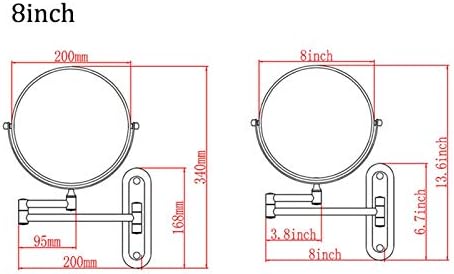 ZADIKO Makeup Mirrors with 5X Magnification