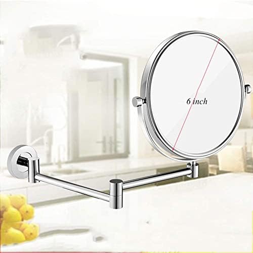 Wall-Mounted Makeup Mirror with 360-Degree Swivel