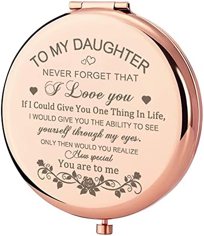 GAOLZIUY Rose Gold Compact Mirror for Daughters Elegant and Personal