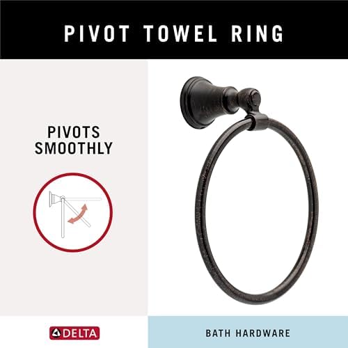Delta Woodhurst 1-Pack Towel Ring Holder in Venetian Bronze