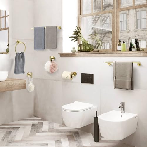 10-Piece Gold-Turned Towel Bar Set