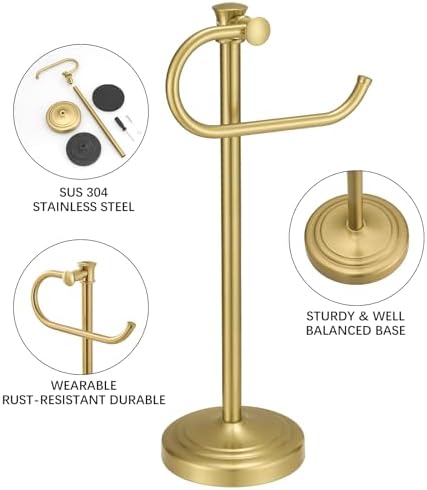 BESy 17-Inch Brushed Gold Towel Bar