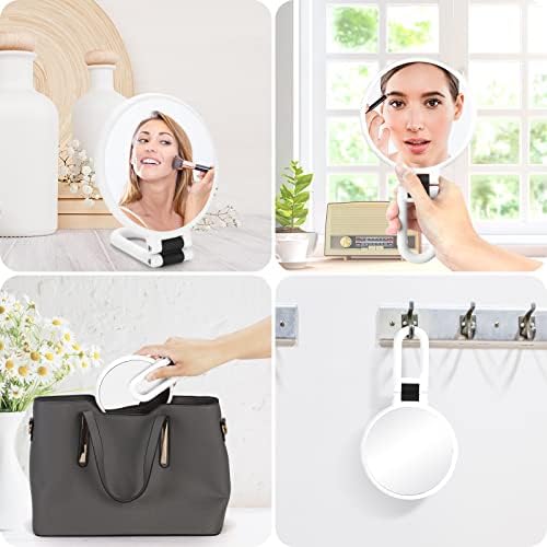 1x30x X Travel Mirror Handheld Double-Side 30x Magnifier for Women