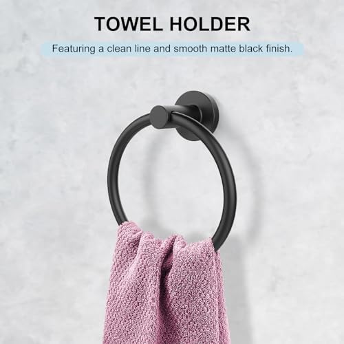 SetSail 304 Stainless Steel Bathroom Accessories Set Matte Black