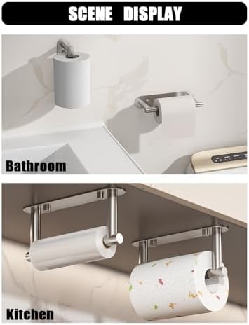 Sankecao Toilet Paper Holder - Rust-Proof Stainless Steel Swivel Snap Lock Design