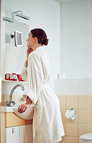 JiBen Square LED Lighted Magnifying Makeup Mirror