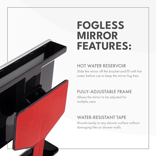 Mirror with Squeegee and Anti-Fog