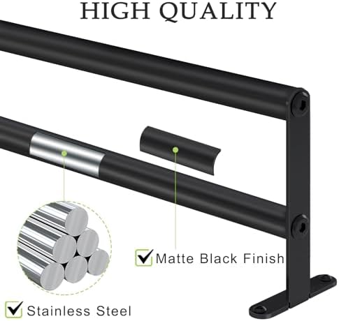 Double Towel Bar 24 Towels Stainless Steel Easy Wall-Mounted