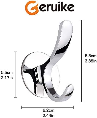 Stainless Steel Towel Hook Wall Mounted No Screws Durable
