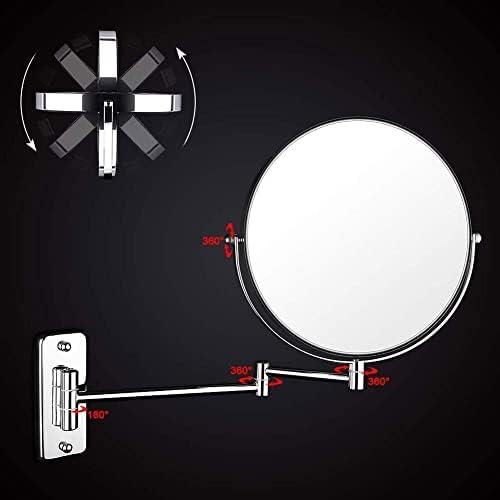 Space-Saving 360 Swivel Mirror with Multiple Magnifications for the Bathroom