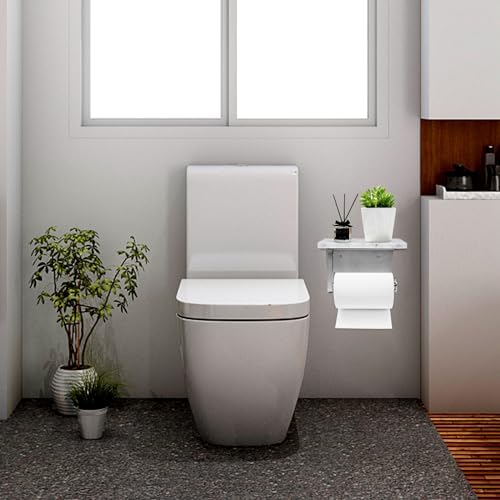 Sturdy Natural Marble Toiletpaper Holder with Storage