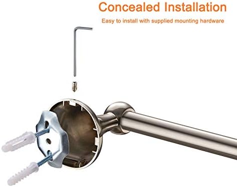 Bathroom Accessory Set Adjustable Towel Bar with Brushed Nickel 4-Piece