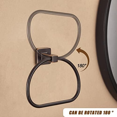 WOLIBEER Bronze Towel Ring with 180 Rotation