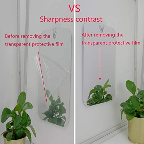 Fogless shower mirror frameless compact design