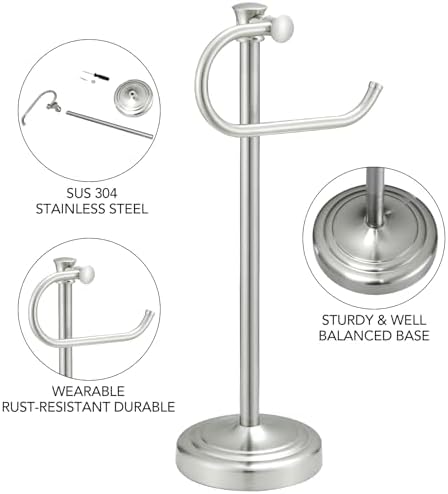 BESy 17-Inch Brushed Nickel Towel Bar