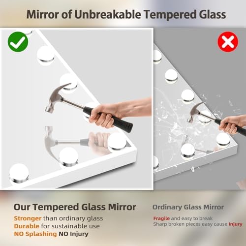Fenchelin Vanity Mirror with Lights and Bluetooth Speaker