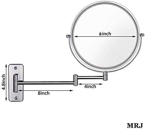 LCARY Wall Mounted Makeup Mirror 3X Swivel Extendable