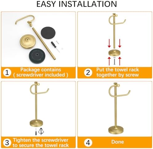 BESy 17-Inch Brushed Gold Towel Bar