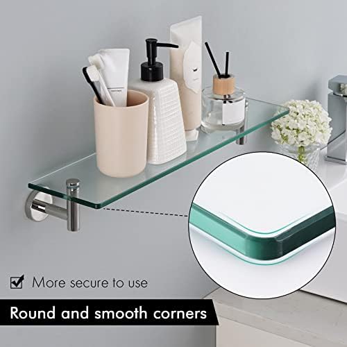 KES Tempered Glass Shelf for Bathroom - Rustproof Safe