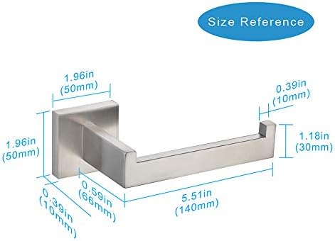 TASTOS Stainless Steel Toilet Paper Holder Modern Design Durable Rust-Resistant