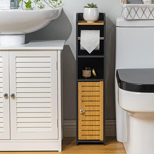 AOJEZOR Small Bathroom Toilet Paper Holder Stand