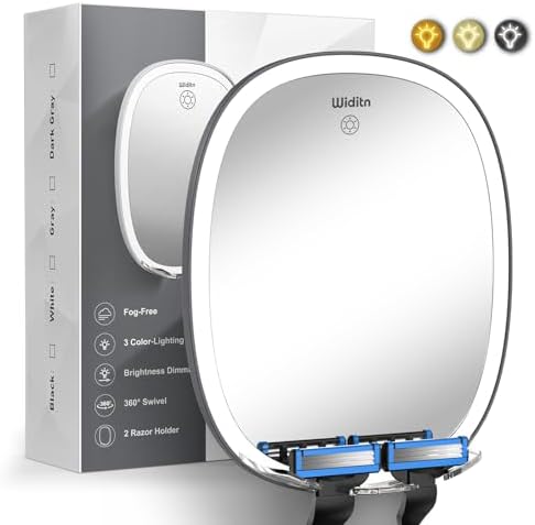 Adjustable LED Fog-Free Shaving Mirror for Bathroom